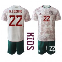 Meksiko Hirving Lozano #22 Vieras Peliasu Lasten MM-kisat 2022 Lyhythihainen (+ Lyhyet housut)